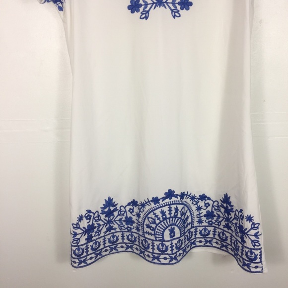 Alythea White Embroidery Sheath Mini Dress B6 - Picture 5 of 8